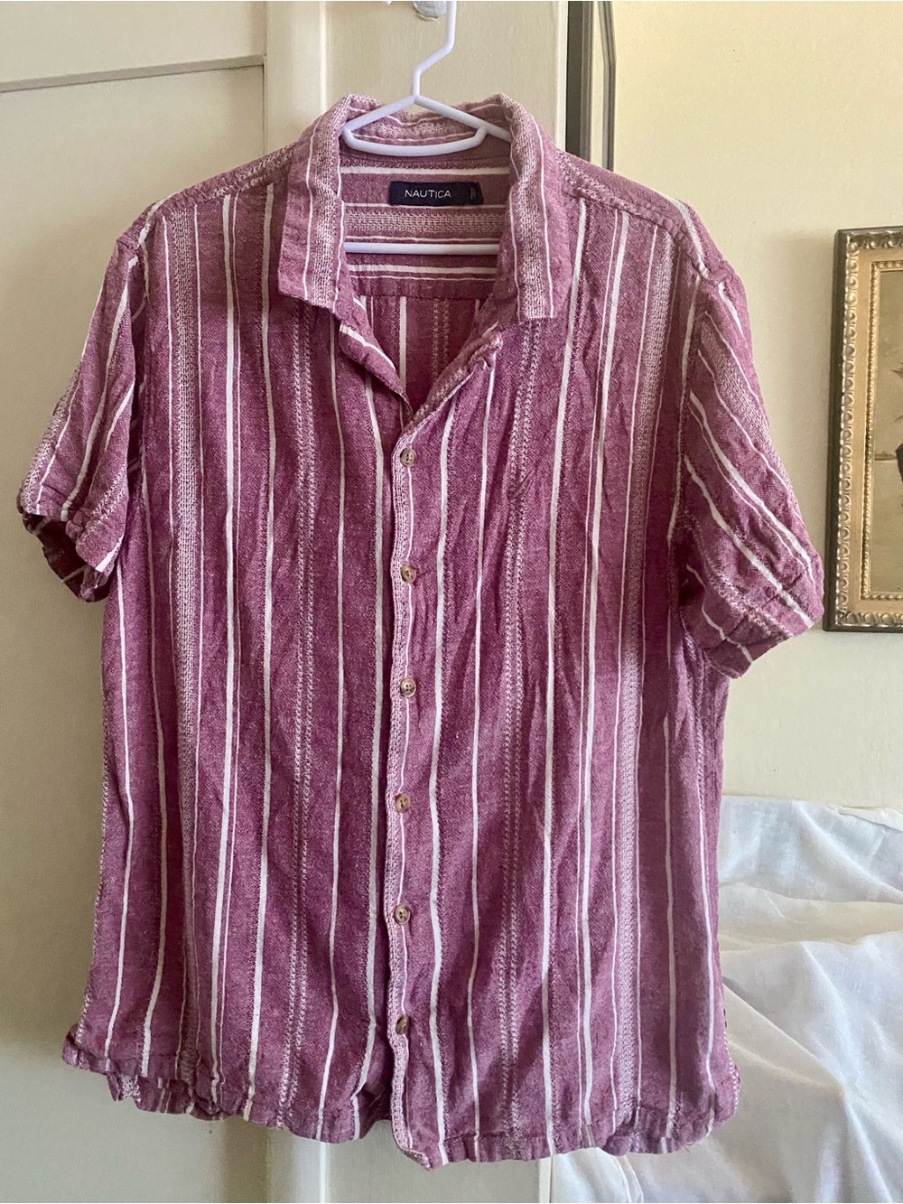 Nautica Linen Blend Camp Shirt